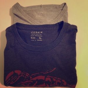 J Crew Shirts Lobster Graphic L/L-Tall Lot of 2